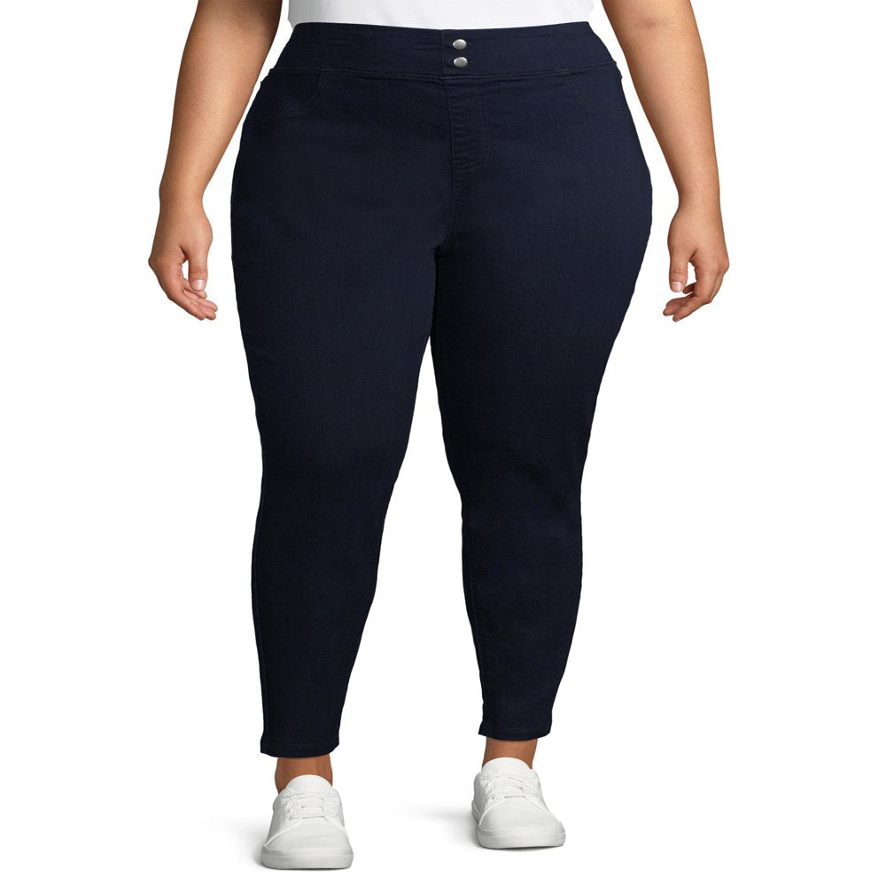  Women'S plus Size Pull on Jegging Jean, 2-Pack