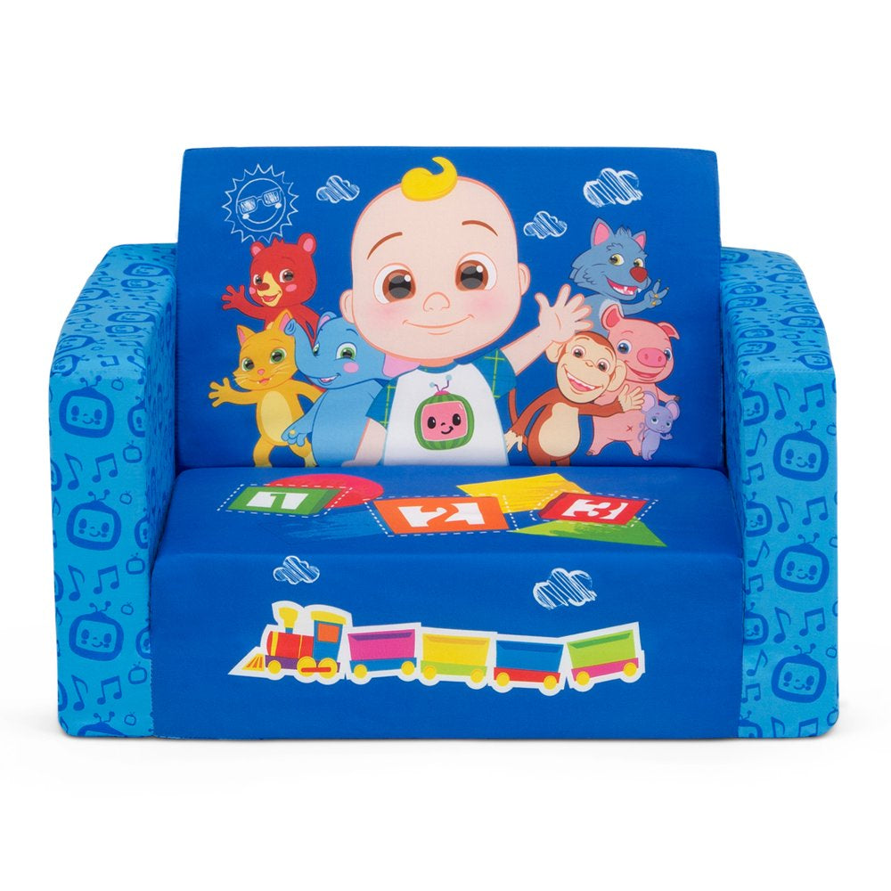 CoComelon Cozee Flip-Out Chair - 2-in-1 Convertible Sofa to Lounger by Delta Children