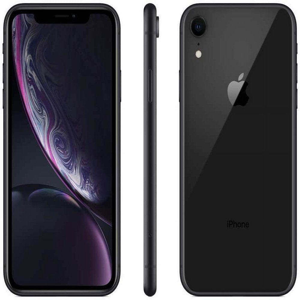 Restored Apple iPhone XR 64GB Black Fully Unlocked Smartphone (Refurbished)