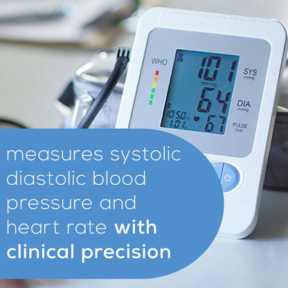  Upper Arm Blood Pressure Monitor, Large Cuff, Color Coded Results, BM26