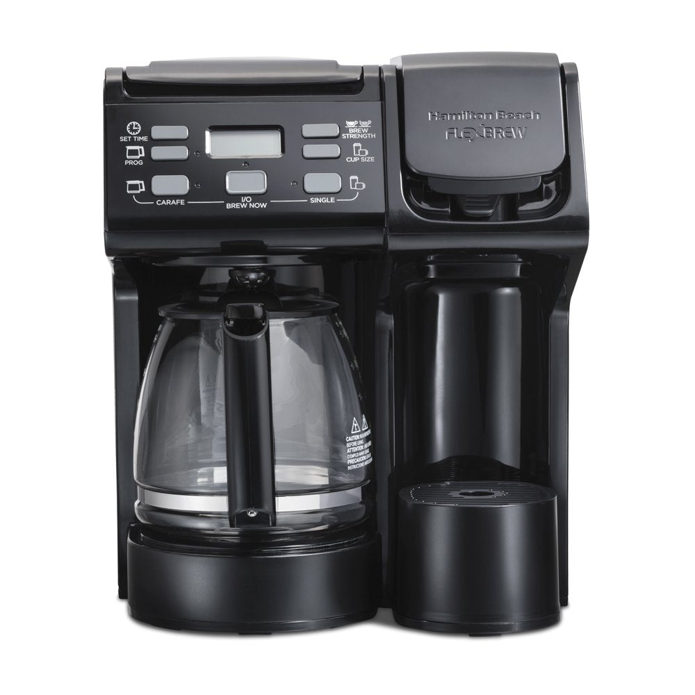 Hamilton Beach FlexBrew Trio Coffee Maker, Single Serve or 12 Cups, Black, 49904