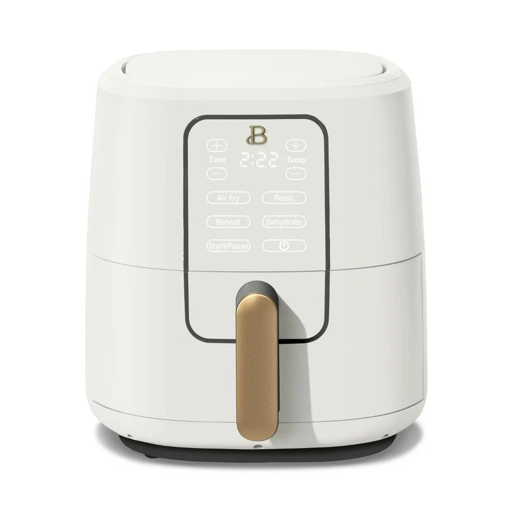 Beautiful 6-Quart Air Fryer with TurboCrisp Technology and Touch-Activated Display, White Icing by Drew Barrymore