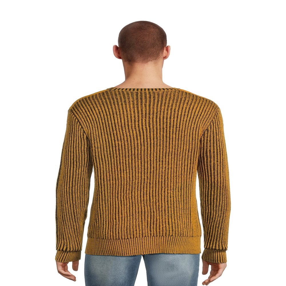 Tribekka 44 Men's Crewneck Plaited Sweater with Long Sleeves, Sizes S-2XL