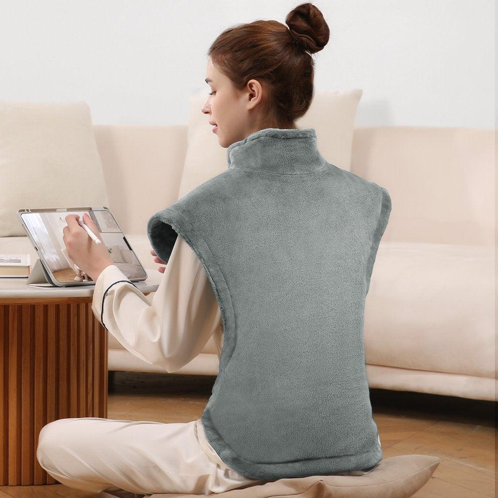 MARNUR Large Heating for Neck Shoulder Back with 4 Heating Levels, 2H Auto Shut-off - Gray