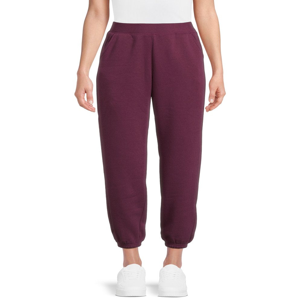 Athletic Works Women's Fleece Jogger Pants, 28” Inseam, Sizes XS-XXXL