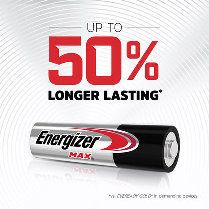 Energizer MAX AA Batteries (16 Pack), Double A Alkaline Batteries