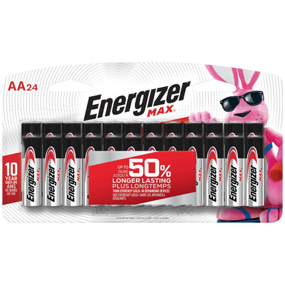 Energizer MAX AA Batteries (24 Pack), Double A Alkaline Batteries