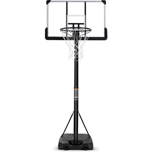 Portable Basketball Hoop Goal Basketball Hoop System Height Adjustable 7 ft. 6 in. - 10 ft. with 44 inch Indoor Outdoor PVC Backboard Material