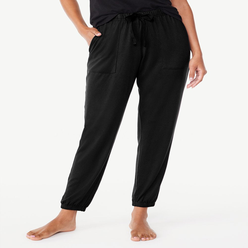 Joyspun Women's Brushed Hacci Knit Sleep Joggers, Sizes XS to 3X