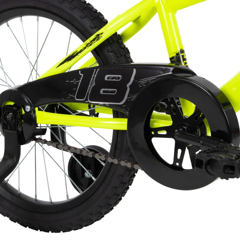 Huffy 18 in. Rock It Kids Bike for Boys Ages 4 and up, Child, Neon Powder Yellow