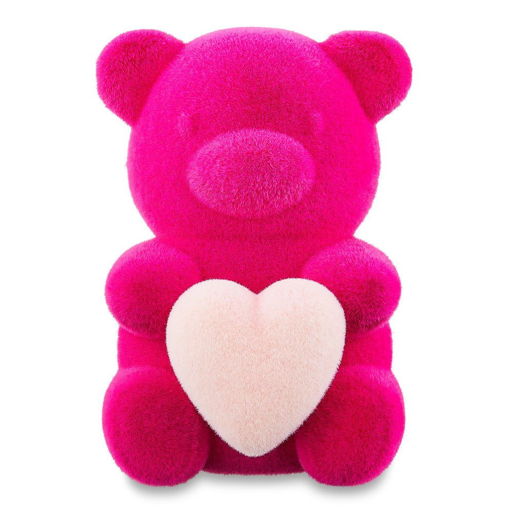 Valentine's Day 8 in Large Flocked Blue Bear Decor by Way To Celebrate