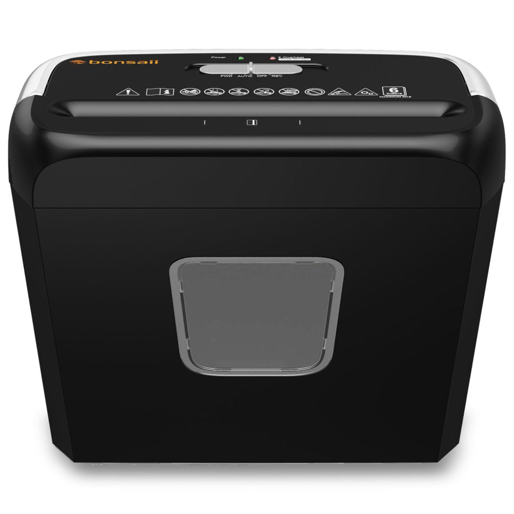 Paper Shredder 6-Sheet Cross Cut Shredder for Home Office Use