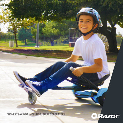 Razor Hovertrax Kart - Black, Seat Attachment for Hoverboard, LED Light-Up Wheel, Adjustable Length Frame, Compatible with Razor Hovertrax and Similar Products