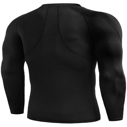 Men Dry Fit Long Sleeve Compression Shirts Workout Running Shirts 3 Pack,Black