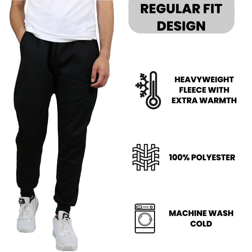 Galaxy by Harvic 3-Pack Mens Slim Fit Fleece Jogger Sweatpants (S-2XL)